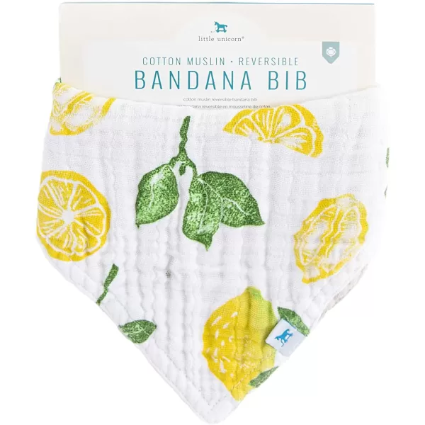 imageLittle Unicorn Cotton Muslin Reversible Bandana Bib 2 PackLemondrop