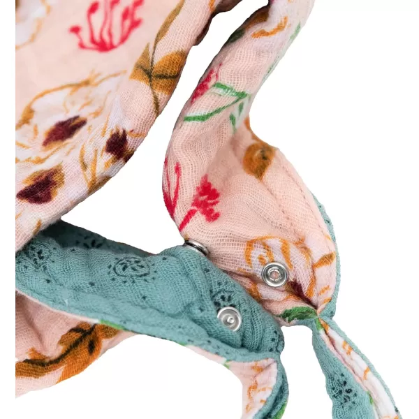 imageLittle Unicorn Cotton Muslin Reversible Bandana Bib 2 PackVintage Floral