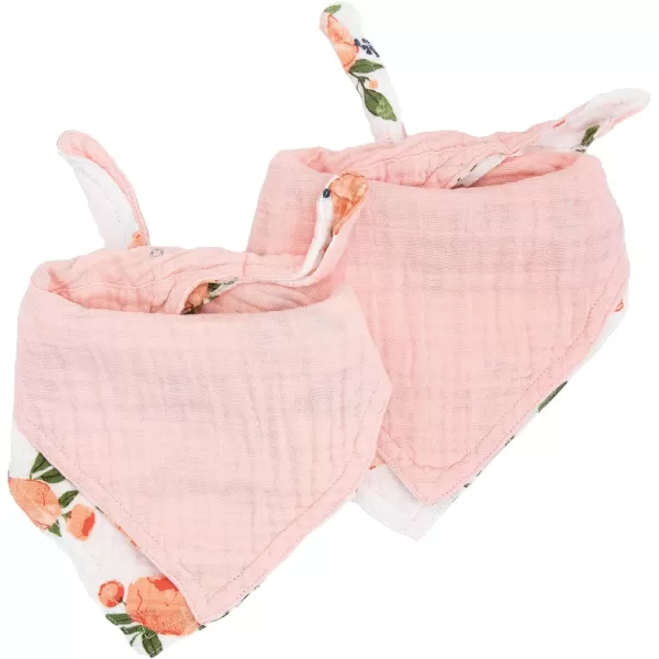 imageLittle Unicorn Cotton Muslin Reversible Bandana Bib 2 PackWatercolor Roses