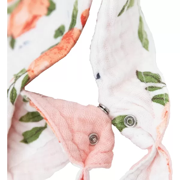 imageLittle Unicorn Cotton Muslin Reversible Bandana Bib 2 PackWatercolor Roses