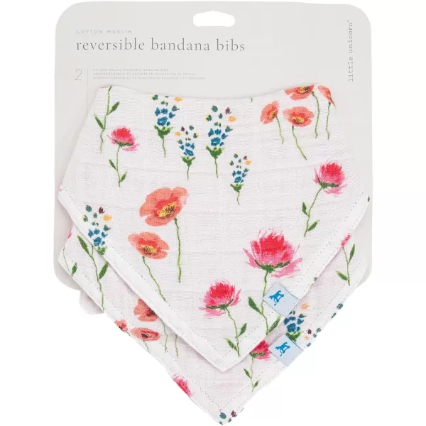 imageLittle Unicorn Cotton Muslin Reversible Bandana Bib 2 PackWild Mums