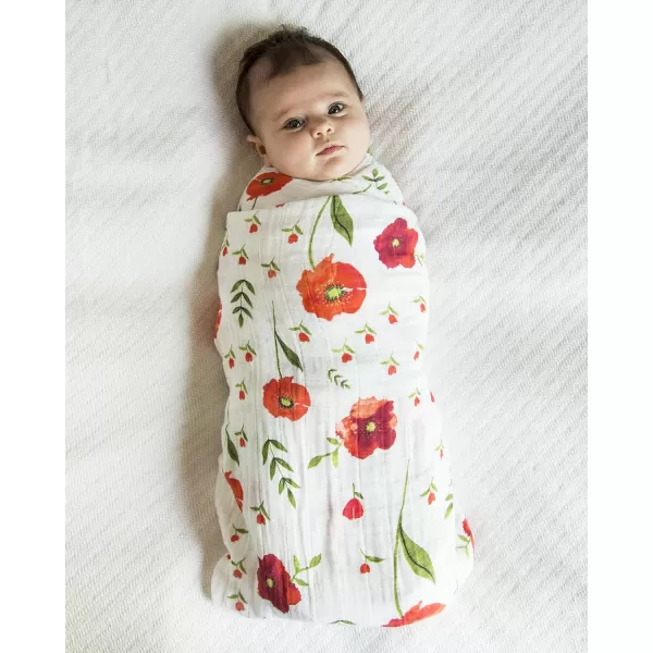 imageLittle Unicorn Cotton Muslin Swaddle  Summer Poppy Set  3 PkSummer Poppy