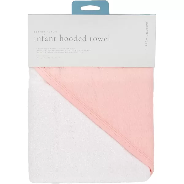 imageLittle Unicorn Cotton Muslin amp Terry Infant Hooded Bath Towel  100 Cotton Muslin amp Terry  Extra Soft and Absorbent  Newborn Baby  Unisex  30 x 30  Dino FriendsRose Petal