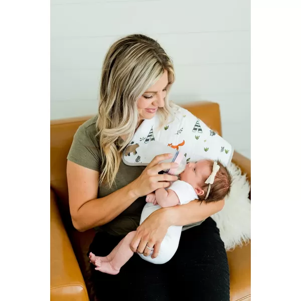 imageLittle Unicorn Single Cotton Muslin Burp Cloths  100 Cotton  MultiLayer  Ultra Absorbent amp Soft  Ergonomic Design  Burping Newborn Baby  Reversible  Large 21x14Forest Friends Single