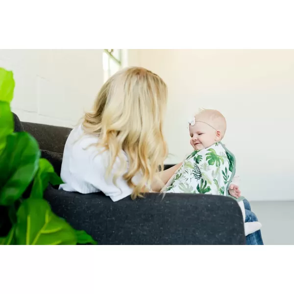 imageLittle Unicorn Single Cotton Muslin Burp Cloths  100 Cotton  MultiLayer  Ultra Absorbent amp Soft  Ergonomic Design  Burping Newborn Baby  Reversible  Large 21x14Tropical Leaf Single