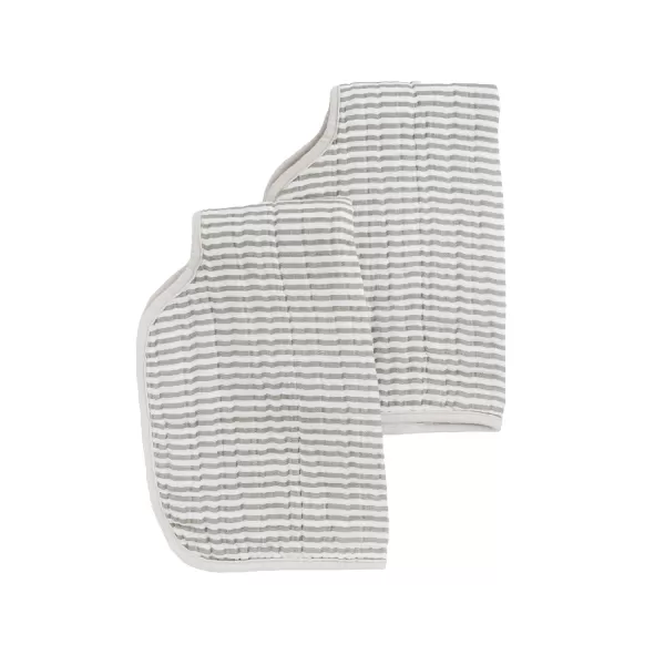 imageLittle Unicorn Single Cotton Muslin Burp Cloths  100 Cotton  MultiLayer  Ultra Absorbent amp Soft  Ergonomic Design  Burping Newborn Baby  Reversible  Large 21x14Grey Stripe 2 Pack