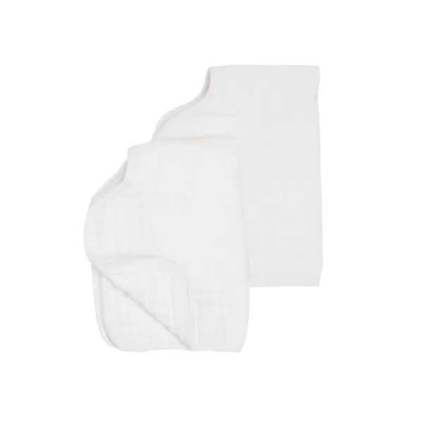imageLittle Unicorn Single Cotton Muslin Burp Cloths  100 Cotton  MultiLayer  Ultra Absorbent amp Soft  Ergonomic Design  Burping Newborn Baby  Reversible  Large 21x14White 2 Pack