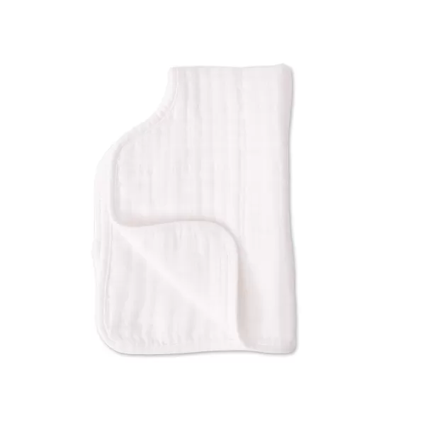 imageLittle Unicorn Single Cotton Muslin Burp Cloths  100 Cotton  MultiLayer  Ultra Absorbent amp Soft  Ergonomic Design  Burping Newborn Baby  Reversible  Large 21x14White Single