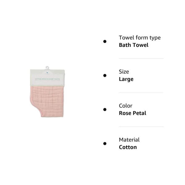 imageLittle Unicorn Single Cotton Muslin Burp Cloths  100 Cotton  MultiLayer  Ultra Absorbent amp Soft  Ergonomic Design  Burping Newborn Baby  Reversible  Large 21x14Rose Petal Single