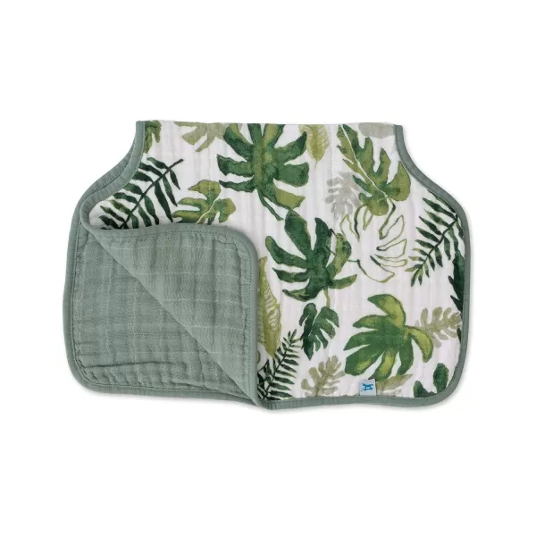 imageLittle Unicorn Single Cotton Muslin Burp Cloths  100 Cotton  MultiLayer  Ultra Absorbent amp Soft  Ergonomic Design  Burping Newborn Baby  Reversible  Large 21x14Tropical Leaf Single