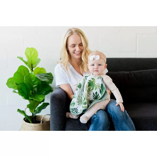 imageLittle Unicorn Single Cotton Muslin Burp Cloths  100 Cotton  MultiLayer  Ultra Absorbent amp Soft  Ergonomic Design  Burping Newborn Baby  Reversible  Large 21x14Tropical Leaf Single