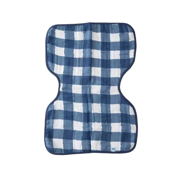 imageLittle Unicorn Single Cotton Muslin Burp Cloths  100 Cotton  MultiLayer  Ultra Absorbent amp Soft  Ergonomic Design  Burping Newborn Baby  Reversible  Large 21x14Jack Plaid 2 Pack
