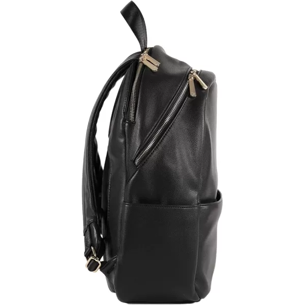 imageLittle Unicorn Skyline Backpack  Diaper Work Travel Bag with Changing Pad  Premium Vegan Leather  Lightweight amp Durable Design  5 Interior Pockets  Easily Wipes Clean Grey UmberBlack