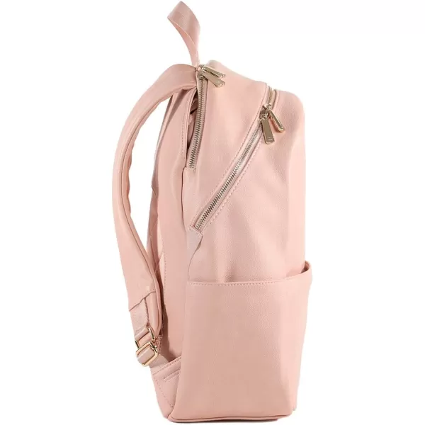 imageLittle Unicorn Skyline Backpack  Diaper Work Travel Bag with Changing Pad  Premium Vegan Leather  Lightweight amp Durable Design  5 Interior Pockets  Easily Wipes Clean Grey UmberBlush