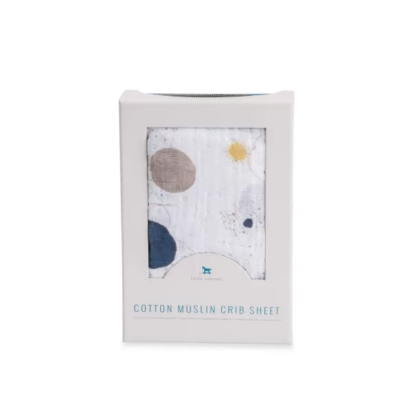 imageLittle Unicorn Taupe Cross Fitted Crib Sheet  100 Cotton Muslin  Super Soft  Sized for Standard Baby Crib amp Toddler Mattress  Machine Washable  52 x 28 x 9Planetary