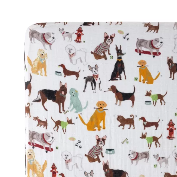 imageLittle Unicorn Taupe Cross Fitted Crib Sheet  100 Cotton Muslin  Super Soft  Sized for Standard Baby Crib amp Toddler Mattress  Machine Washable  52 x 28 x 9Woof