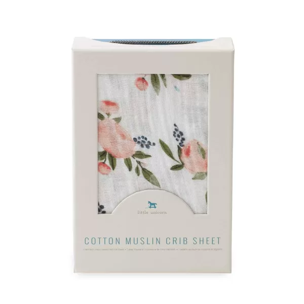 imageLittle Unicorn Taupe Cross Fitted Crib Sheet  100 Cotton Muslin  Super Soft  Sized for Standard Baby Crib amp Toddler Mattress  Machine Washable  52 x 28 x 9Watercolor Roses