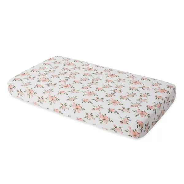 imageLittle Unicorn Taupe Cross Fitted Crib Sheet  100 Cotton Muslin  Super Soft  Sized for Standard Baby Crib amp Toddler Mattress  Machine Washable  52 x 28 x 9Watercolor Roses