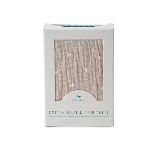 imageLittle Unicorn Taupe Cross Fitted Crib Sheet  100 Cotton Muslin  Super Soft  Sized for Standard Baby Crib amp Toddler Mattress  Machine Washable  52 x 28 x 9Taupe Cross