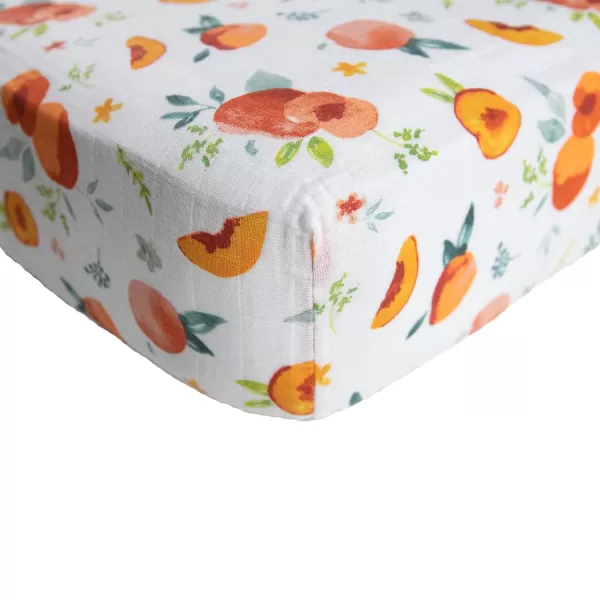 imageLittle Unicorn Taupe Cross Fitted Crib Sheet  100 Cotton Muslin  Super Soft  Sized for Standard Baby Crib amp Toddler Mattress  Machine Washable  52 x 28 x 9Georgia Peach