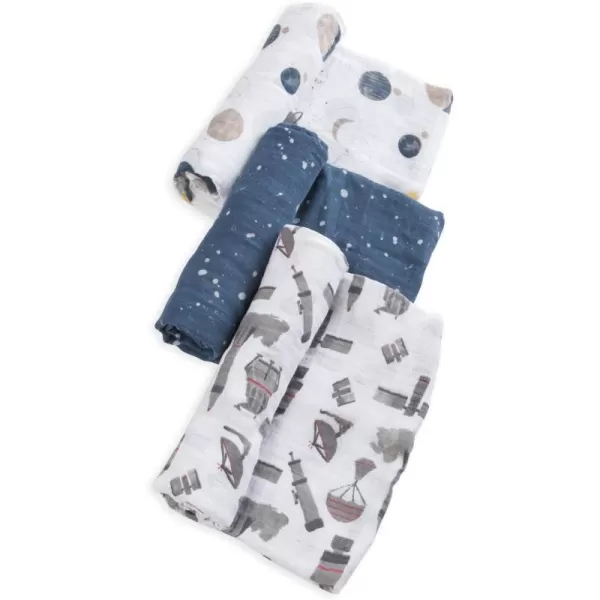 imageLittle Unicorn  Charcoal Hedgehog Cotton Muslin Swaddle Blanket Set  Set of 2  100 Cotton  Super Soft  Newborns and Infants  Large 47 x 47  Machine WashableGround Control Set of 3