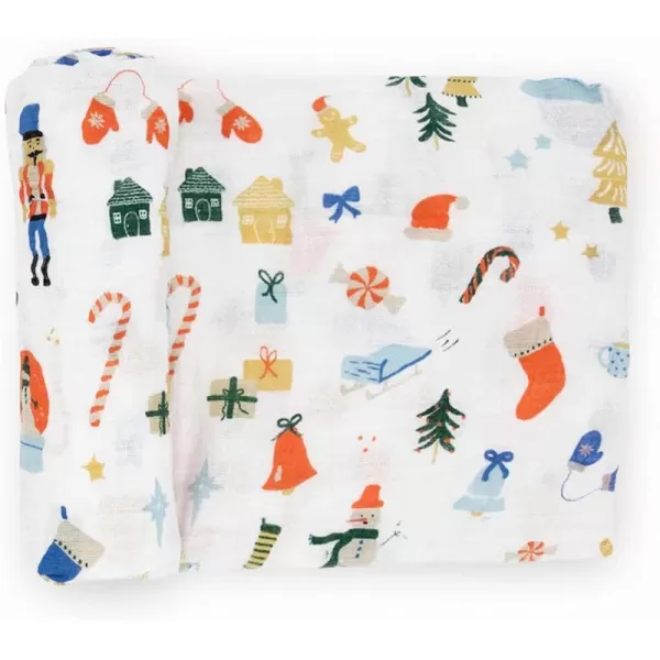 imageLittle Unicorn  Charcoal Hedgehog Cotton Muslin Swaddle Blanket Set  Set of 2  100 Cotton  Super Soft  Newborns and Infants  Large 47 x 47  Machine WashableChristmas Time Set of 1