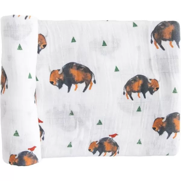 imageLittle Unicorn  Charcoal Hedgehog Cotton Muslin Swaddle Blanket Set  Set of 2  100 Cotton  Super Soft  Newborns and Infants  Large 47 x 47  Machine WashableBison Set of 1