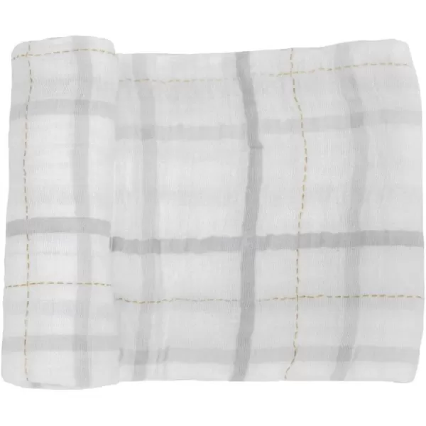 imageLittle Unicorn  Charcoal Hedgehog Cotton Muslin Swaddle Blanket Set  Set of 2  100 Cotton  Super Soft  Newborns and Infants  Large 47 x 47  Machine WashableGrey Plaid Set of 1