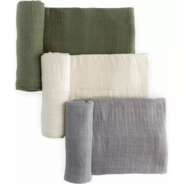 imageLittle Unicorn  Charcoal Hedgehog Cotton Muslin Swaddle Blanket Set  Set of 2  100 Cotton  Super Soft  Newborns and Infants  Large 47 x 47  Machine WashableFern Set of 3