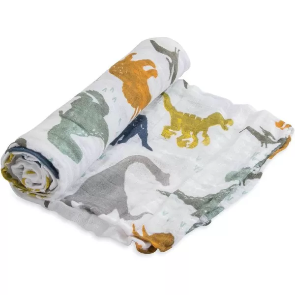 imageLittle Unicorn  Charcoal Hedgehog Cotton Muslin Swaddle Blanket Set  Set of 2  100 Cotton  Super Soft  Newborns and Infants  Large 47 x 47  Machine WashableDino Friends Set of 1