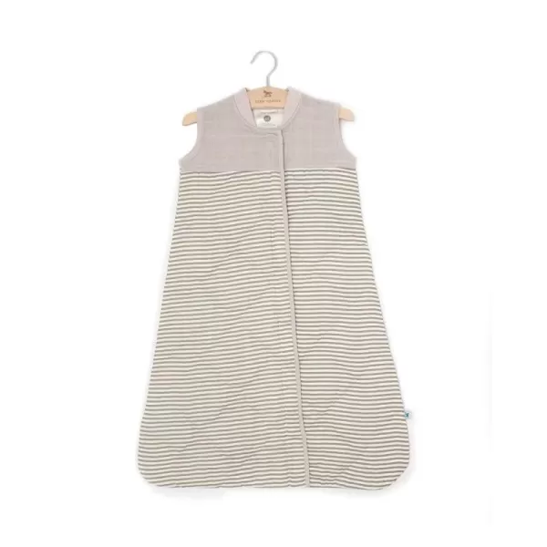 imageLittle Unicorn  Grey Stripe Cotton Muslin Quilted Sleep Bag  100 Cotton  Super Soft and Lightweight  Baby  Size XLarge 1824 Months  Machine Washable  26 TOGXLarge Grey Stripe
