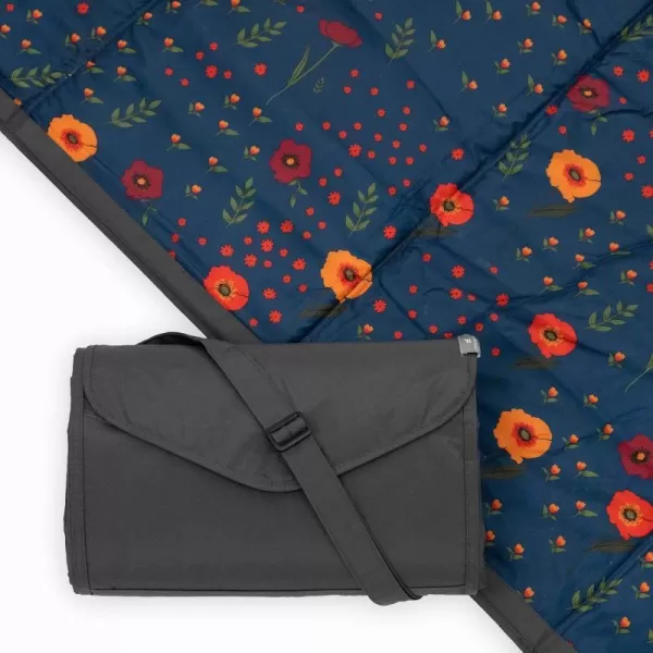 imageLittle Unicorn  Midnight Poppy IndoorOutdoor Blanket  100 Polyester  Water Resistant  Simple Clean  Wipeable Material  Easy to Carry  Babies and Toddlers  Machine Washable  5 x 105 x 7 Midnight Poppy
