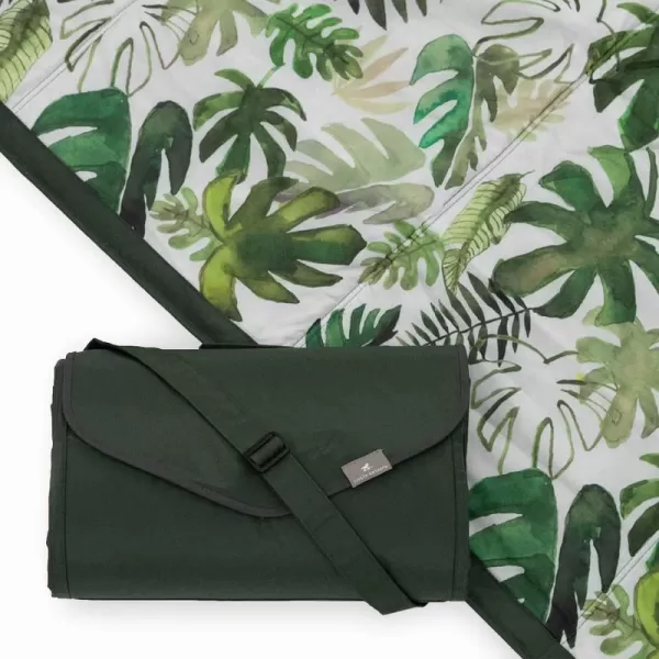 imageLittle Unicorn  Midnight Poppy IndoorOutdoor Blanket  100 Polyester  Water Resistant  Simple Clean  Wipeable Material  Easy to Carry  Babies and Toddlers  Machine Washable  5 x 105 x 7 Tropical Leaf