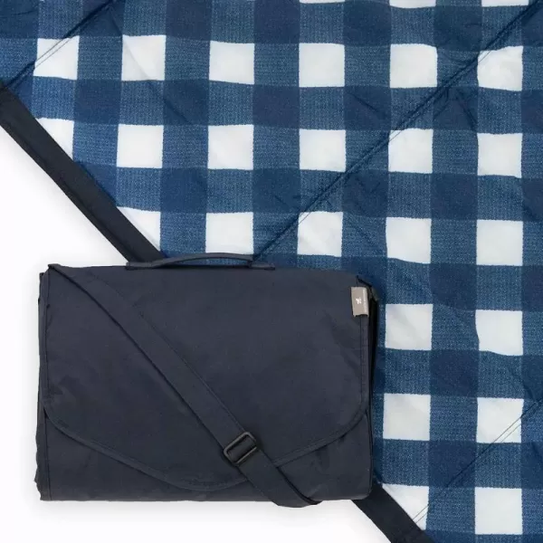 imageLittle Unicorn  Midnight Poppy IndoorOutdoor Blanket  100 Polyester  Water Resistant  Simple Clean  Wipeable Material  Easy to Carry  Babies and Toddlers  Machine Washable  5 x 105 x 7 Navy Plaid