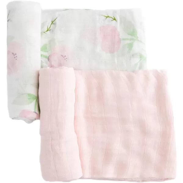 imageLittle Unicorn  Safari Social Deluxe Swaddle Set  Set of 2  100 Rayon Muslin from Bamboo  Super Soft  Newborns and Infants  Large 47 x 47  Machine WashableBlush Peony Set of 2