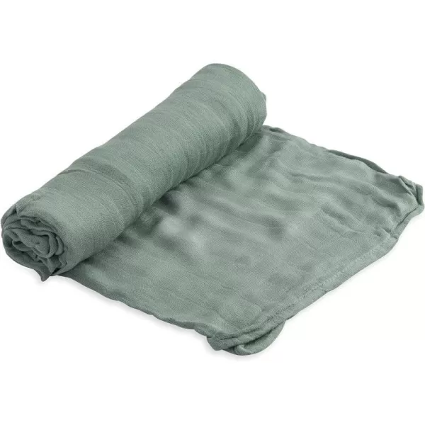imageLittle Unicorn  Safari Social Deluxe Swaddle Set  Set of 2  100 Rayon Muslin from Bamboo  Super Soft  Newborns and Infants  Large 47 x 47  Machine WashableSage Single