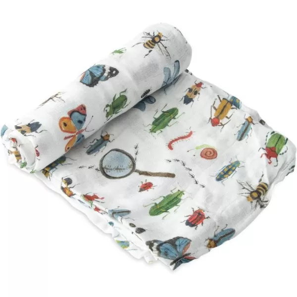 imageLittle Unicorn  Safari Social Deluxe Swaddle Set  Set of 2  100 Rayon Muslin from Bamboo  Super Soft  Newborns and Infants  Large 47 x 47  Machine WashableBugs Single