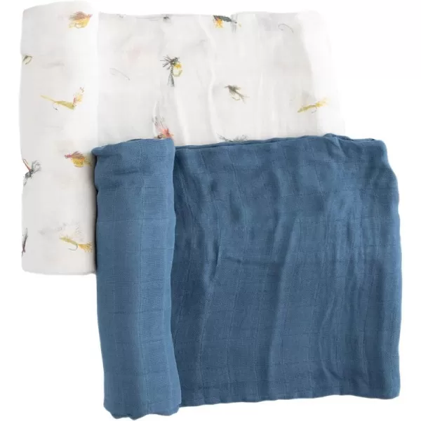imageLittle Unicorn  Safari Social Deluxe Swaddle Set  Set of 2  100 Rayon Muslin from Bamboo  Super Soft  Newborns and Infants  Large 47 x 47  Machine WashableGone Fishing 2 Set of 2