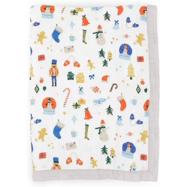 imageLittle Unicorn  Watercolor Roses Cotton Muslin Quilt Blanket  100 Cotton  Super Soft  Babies and Toddlers  Large 47 x 47  Machine Washable30x40 Christmas Time