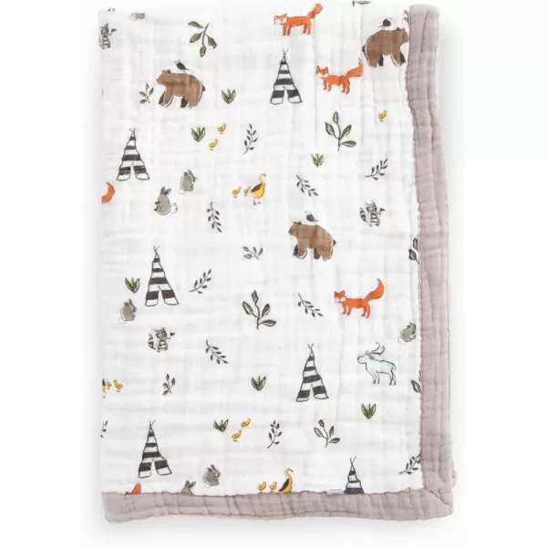 imageLittle Unicorn  Watercolor Roses Cotton Muslin Quilt Blanket  100 Cotton  Super Soft  Babies and Toddlers  Large 47 x 47  Machine Washable30x40 Forest Friends