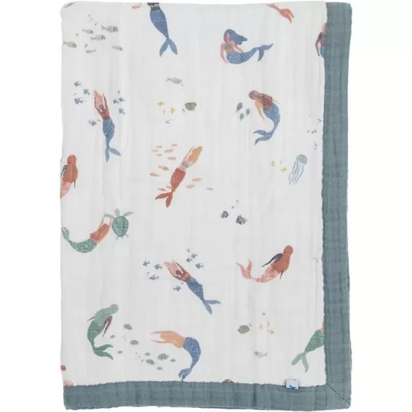 imageLittle Unicorn  Watercolor Roses Cotton Muslin Quilt Blanket  100 Cotton  Super Soft  Babies and Toddlers  Large 47 x 47  Machine Washable30x40 Mermaids
