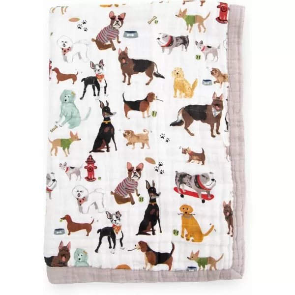 imageLittle Unicorn  Watercolor Roses Cotton Muslin Quilt Blanket  100 Cotton  Super Soft  Babies and Toddlers  Large 47 x 47  Machine Washable30x40 Woof