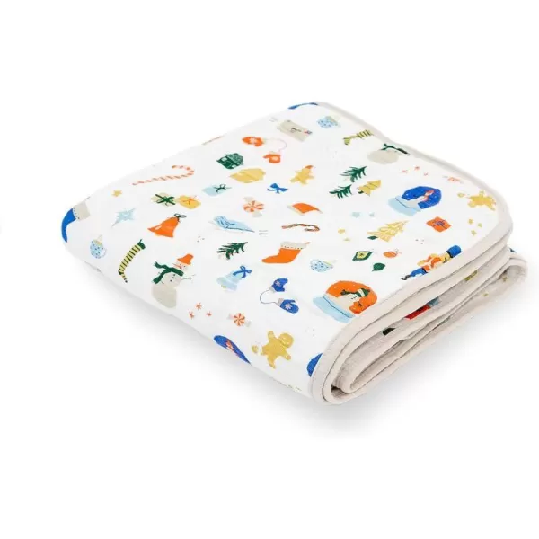 imageLittle Unicorn  Watercolor Roses Cotton Muslin Quilt Blanket  100 Cotton  Super Soft  Babies and Toddlers  Large 47 x 47  Machine Washable47x47 Christmas Time