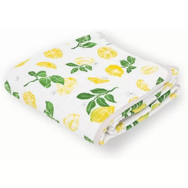 imageLittle Unicorn  Watercolor Roses Cotton Muslin Quilt Blanket  100 Cotton  Super Soft  Babies and Toddlers  Large 47 x 47  Machine Washable47x47 Lemon Drop