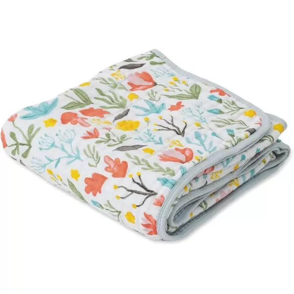 imageLittle Unicorn  Watercolor Roses Cotton Muslin Quilt Blanket  100 Cotton  Super Soft  Babies and Toddlers  Large 47 x 47  Machine Washable47x47 Meadow