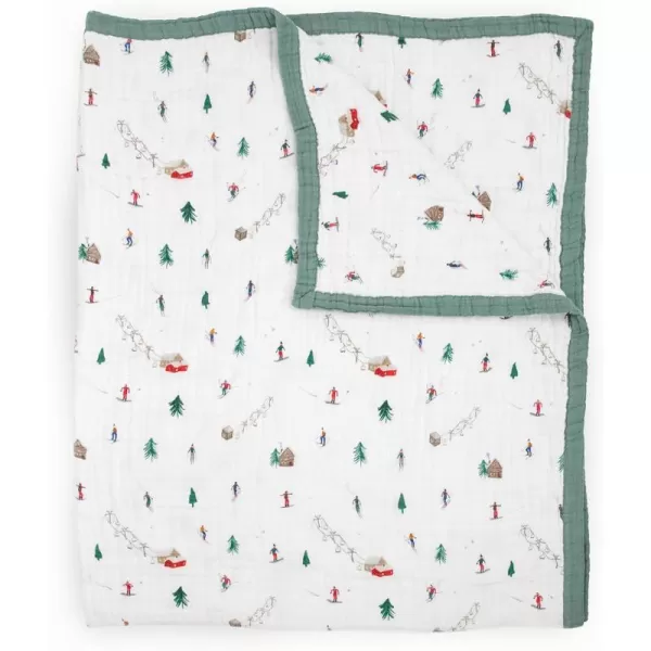 imageLittle Unicorn  Watercolor Roses Cotton Muslin Quilt Blanket  100 Cotton  Super Soft  Babies and Toddlers  Large 47 x 47  Machine Washable60 x 72 Powder Party