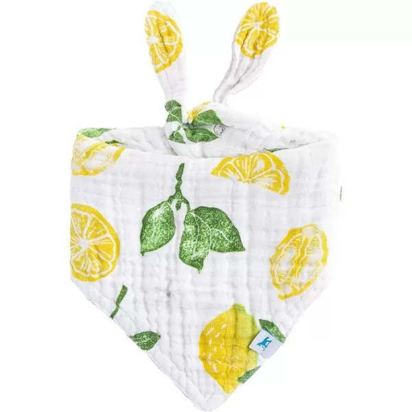 imageLittle Unicorn Cotton Muslin Reversible Bandana Bib 2 PackLemondrop