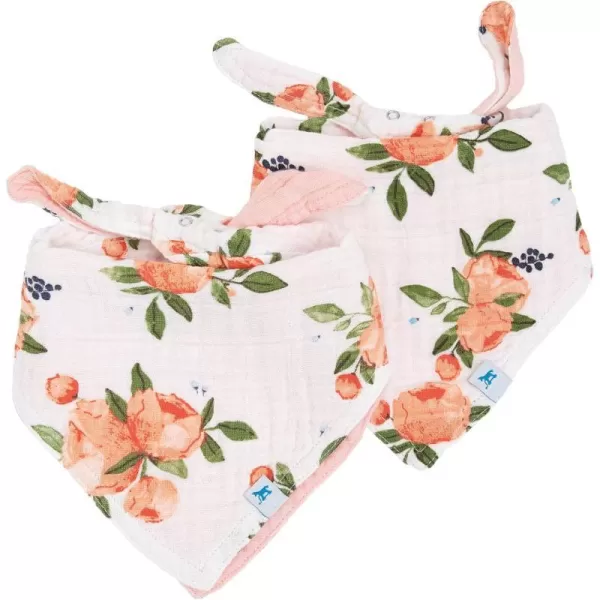 imageLittle Unicorn Cotton Muslin Reversible Bandana Bib 2 PackWatercolor Roses