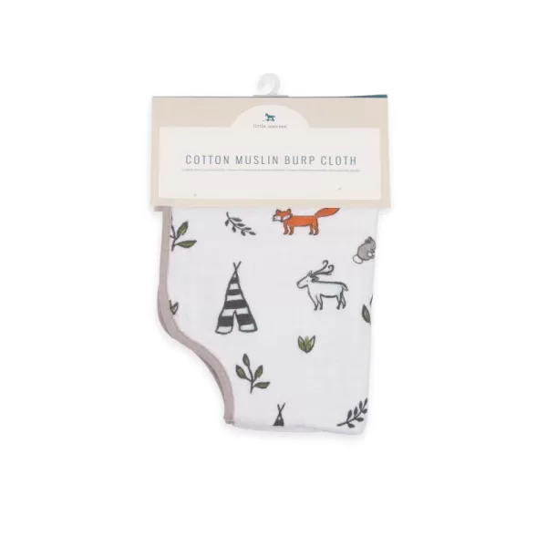 imageLittle Unicorn Single Cotton Muslin Burp Cloths  100 Cotton  MultiLayer  Ultra Absorbent amp Soft  Ergonomic Design  Burping Newborn Baby  Reversible  Large 21x14Forest Friends Single