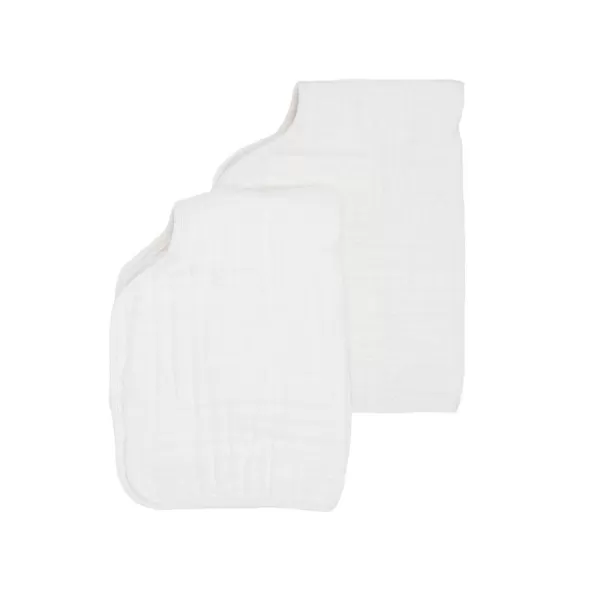 imageLittle Unicorn Single Cotton Muslin Burp Cloths  100 Cotton  MultiLayer  Ultra Absorbent amp Soft  Ergonomic Design  Burping Newborn Baby  Reversible  Large 21x14White 2 Pack